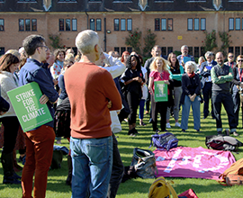 Hope staff at climate strike holding 